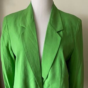 Open front single breasted silk jacket size 8